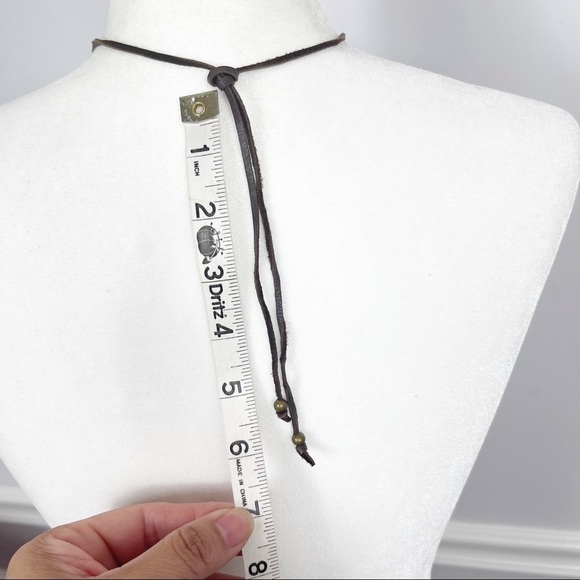 Vintage Romans 8:28 Pendant Leather Strand Necklace Unisex - Picture 6 of 9